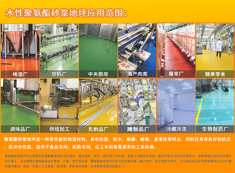 聚氨酯砂浆地坪适用于哪些场合